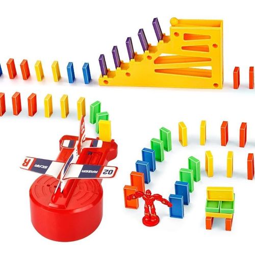 Jeu De Construction Éducatif En Blocs De Dominos En Plastique Pour Enfants - Outil De Modélisation Amusant Et Cadeau