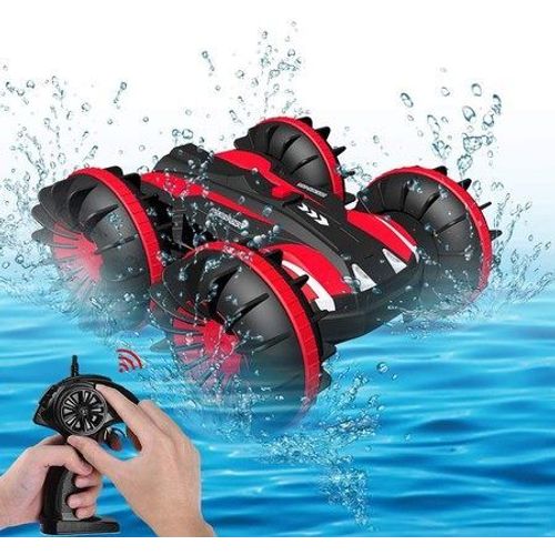 Bateau RC tout-terrain étanche 2,4 GHz et voiture de cascade Monster Truck