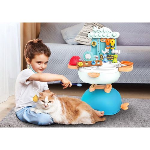 Coffret de jeu de docteur avec outils médicaux et établi - Jouet amusant et éducatif pour enfants