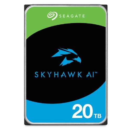 Seagate SkyHawk AI ST20000VE003 - Disque dur - 20 To - interne - 3.5" - SATA 6Gb/s - mémoire tampon : 512 Mo - avec 3 ans de Seagate Rescue Data Recovery
