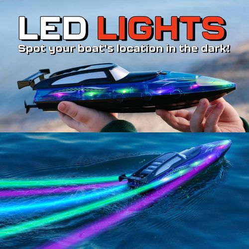 Bateau Télécommandé À Led Pour Enfants De 8 À 12 Ans ¿ Jouet Aquatique Amusant !