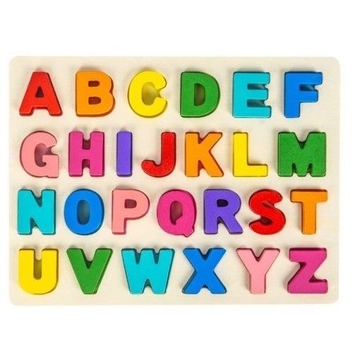 Puzzle Alphabet En Bois Pour Les Tout-Petits De 1 À 5 Ans - Jouet De Puzzle Engageant