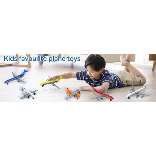 Lot De 6 Avions Moulés Sous Pression Pour Garçons De 3 Ans Et Plus | Ensemble De Jeu Amusant Et Durable-Générique