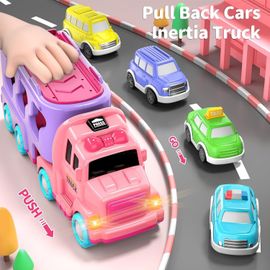 Camion porteur 7 en 1 pour tout-petits - Ensemble de bus parfait pour les enfants de 3 ans et plus