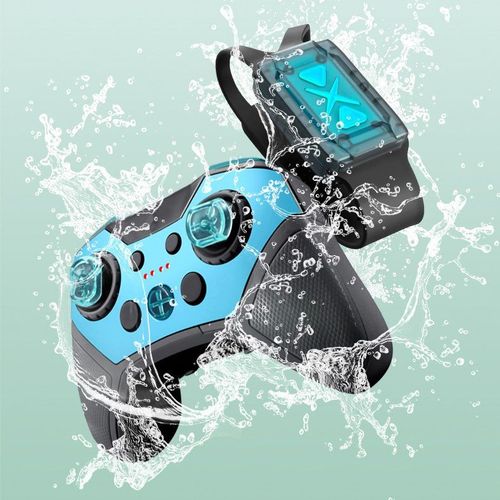 Voiture RC amphibie bleue 4WD avec lumières et contrôle gestuel - Bateau télécommandé 2,4 GHz