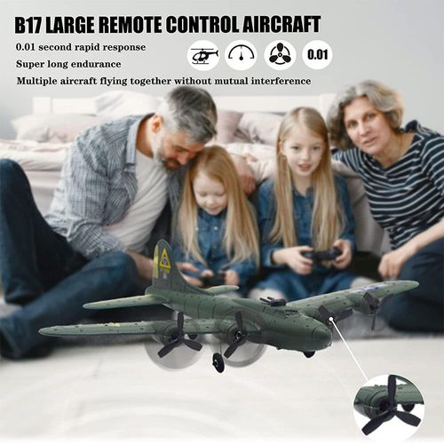 Avion RC B-17 : Planeur prêt à voler pour enfants et débutants - Facile à piloter !