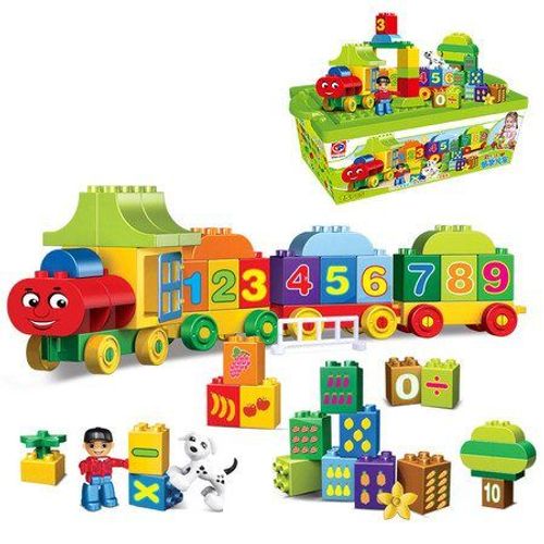 Ensemble De Blocs De Construction De Train De L'alphabet
