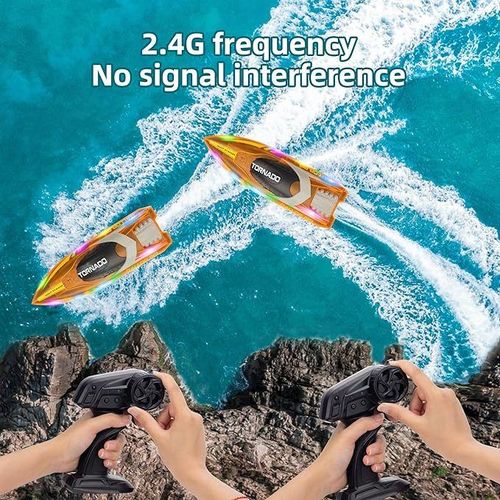 Bateau Télécommandé Rapide Pour Enfants De 8 À 12 Ans | Bateau Télécommandé Avec Lumières Led Pour Adultes