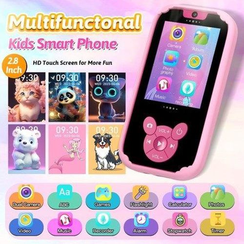 Lecteur Mp3 À Écran Tactile Pour Enfants - Smartphone Rose Pour Filles Et Garçons