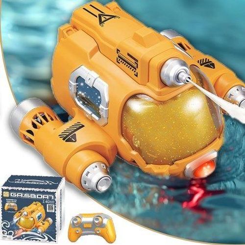 Bateau Hippopotame À Fontaine Jaune Télécommandé Pour Enfants De 4 À 18 Ans