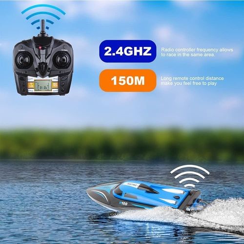 Bateau de course électrique télécommandé à grande vitesse 2,4 GHz