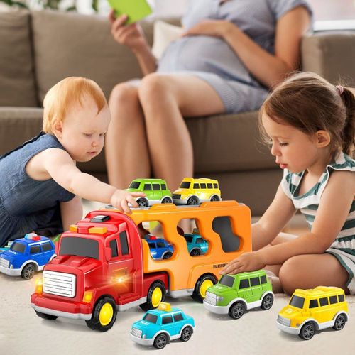 Jouets de construction de camion de dessin animé 5 en 1 pour garçons de 3 ans et plus