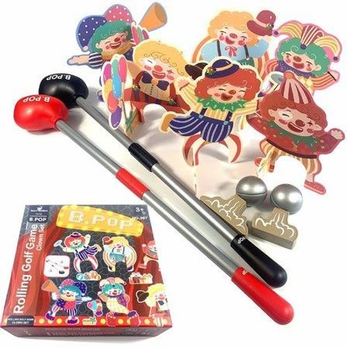 Ensemble De Jeu De Golf Pour Tout-Petits : Jouets Roulants Avec Clubs, Balles, Buts De Clown Et Tees