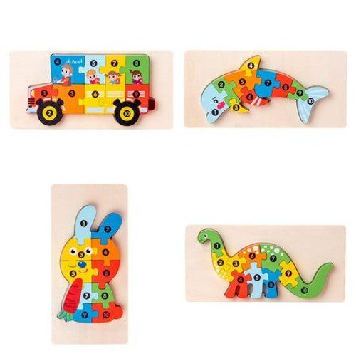 Puzzles En Bois Montessori Pour Les Tout-Petits De 2 À 5 Ans - Jouets Éducatifs Attrayants