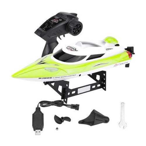 Bateau Télécommandé À Grande Vitesse - Télécommande Longue Portée Pour Piscines Et Lacs (Vert)