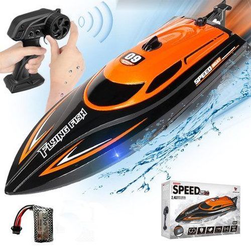 Bateau Télécommandé 2,4 G Pour Enfants Et Adultes (À Partir De 5 Ans) - Orange