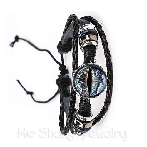 Bracelet Classique Avec Yeux Verts Et Mauvais ¿Il Pour Amis, Cabochon En Verre De 20mm, Magnifique Animal, Dragon, Chats, Nouvelle Collection 2018