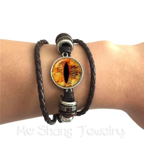 Bracelet Classique Avec Yeux Verts Et Mauvais ¿Il Pour Amis, Cabochon En Verre De 20mm, Magnifique Animal, Dragon, Chats, Nouvelle Collection 2018