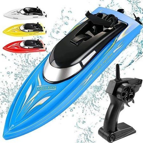 Bateaux Télécommandés Pour Enfants Et Adultes - Parfait Pour Les Piscines Et Les Lacs - Couleur Bleue