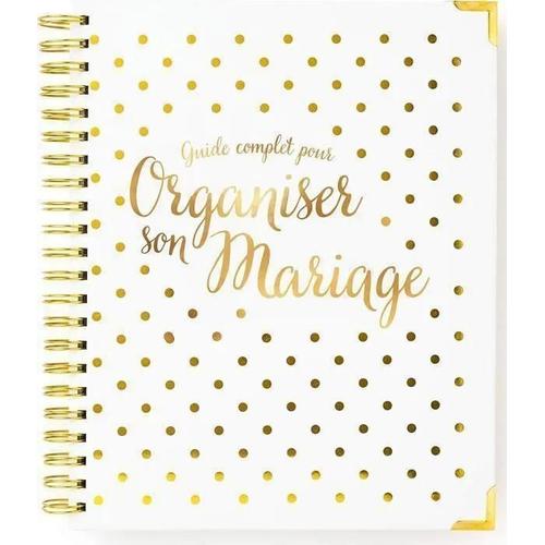 Organiseur De Mariage - Premium - 132 Pages - Blanc Et Or - Couverture Rigide - Mixte