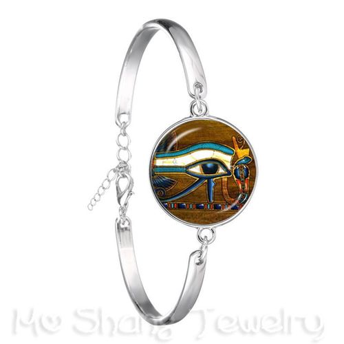 Bracelet En Forme De Pyramide D'egypte Pour Femmes, Bijou En Plaqué Argent, ¿Il De La Fortune, Signe Mason, Géométrie Sacrée, Llluminati