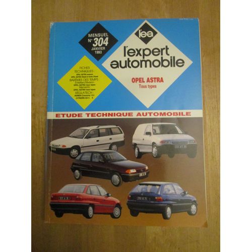 Livre Technique Opel Astra Tous Types Janvier 1993