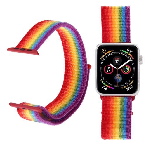 Bracelet En Nylon Tendance Pour Apple Watch Series 7/6/Se/5/4/3/2/1 - 41mm/40mm/38mm Avec Magic Stick (Couleur)