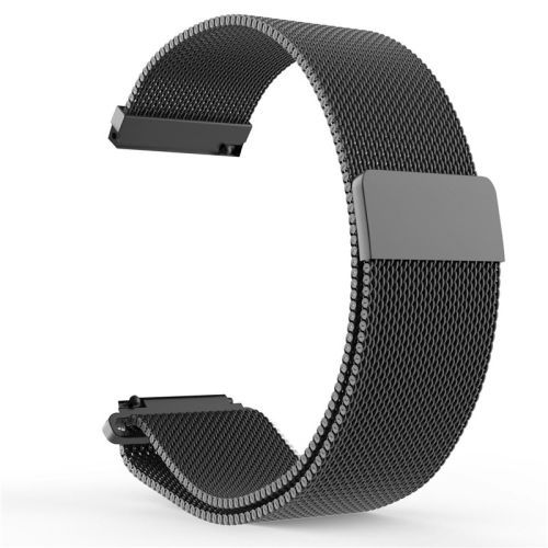 Bracelet Milanais En Acier Inoxydable Noir 20 Mm Pour Amazfit Gts / Gts 2