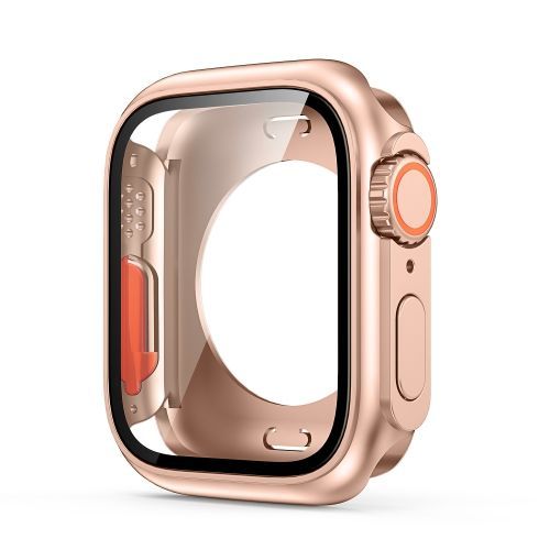 Boîtier Hybride Pc Ultra 49 Mm Pour Apple Watch Series 9/8/7 45 Mm (Or Rose)