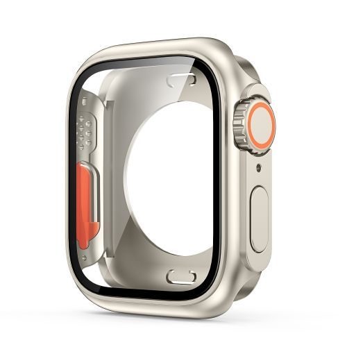 Boîtier Hybride Pc Ultra 49 Mm Pour Apple Watch Series 9/8/7 45 Mm (Starlight)
