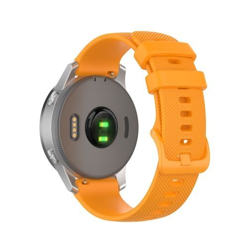 Bracelet En Silicone À Carreaux Orange Pour Garmin Vivoactive 4s
