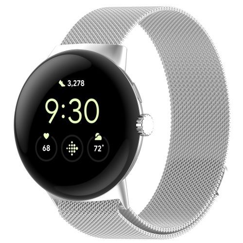 Bracelet Magnétique En Métal Milanais Pour Google Pixel Watch 3 45 Mm - Argent