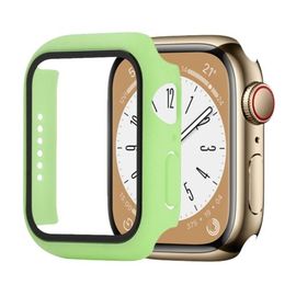 Coque Antichoc En Pc + Verre Trempé Pour Apple Watch Series 8 Et 7 41 Mm (Vert Herbe)