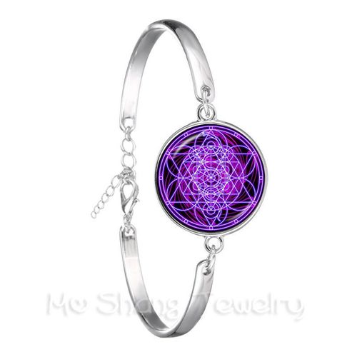 Bracelet En Cuir Vintage Avec Arbre De Vie, Bijou Chakra Fait À La Main, Cabochon En Verre De 20mm, Noir/Marron, Réglable