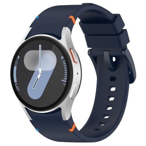 Bracelet En Silicone Uni Officiel Pour Samsung Galaxy Watch 7 (40/44mm) - Bleu Marine