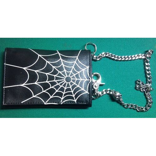 Portefeuille Toile D'araignée Noir Blanc Rockab Femme Goth