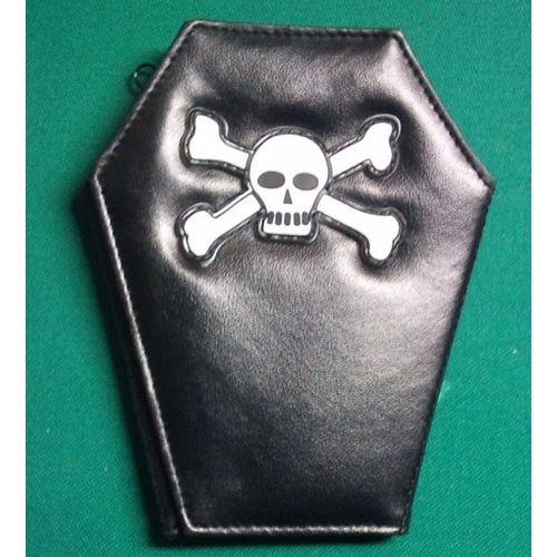 Portefeuille Cercueil Pirate Noir Gothique Punk Trash Femme