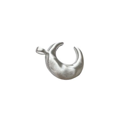 Pendentif Lune Mat De Style Coréen En Argent Sterling S925