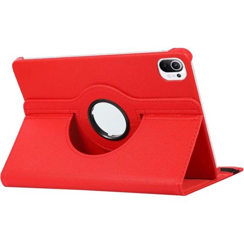 Étui Rotatif Résistant À 360 Degrés Pour Xiaomi Redmi Pad Se, Housse Mi Pad, Étuis De Protection Pour Tablette En Cuir Pu-Mipad 5 Pro 12.4-Rouge