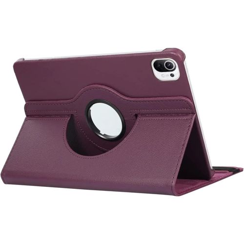 Étui Rotatif Résistant À 360 Degrés Pour Xiaomi Redmi Pad Se, Housse Mi Pad, Étuis De Protection Pour Tablette En Cuir Pu-Mipad 5 Pro 12.4-Pourpre