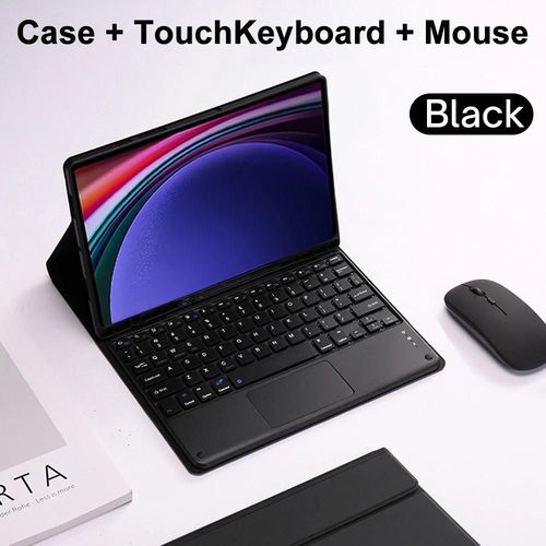 Coque Pour Samsung Galaxy Tab S9 Ultra, 14.6 Pouces, Housse De Clavier Bluetooth Pour Samsung Tab S10 Ultra 14.6 Pouces 2024-Arabic Keyboard-Noir D