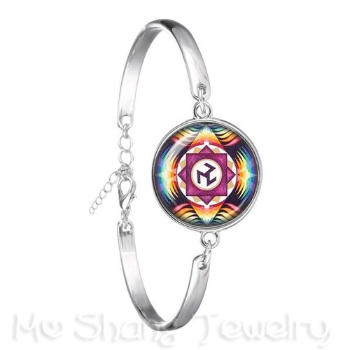Bracelet Indien Classique De 18mm, Cabochon En Verre Plaqué Argent, Bijoux Religieux, Cadeau