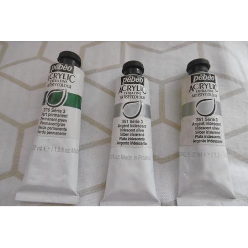 Peinture Acrylique Tube De 37ml Pebeo Lot De 3 Colis 21