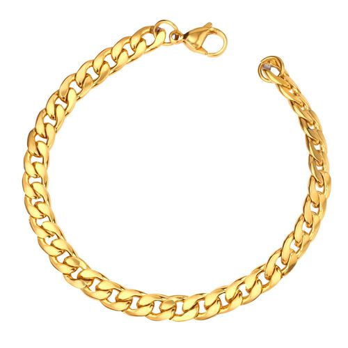 Luxusteel-Bracelets En Acier Inoxydable Pour Homme, Accessoires, Largeur 7mm, Longueur 22mm, Gourmette, Lien Cubain, Vente En Gros