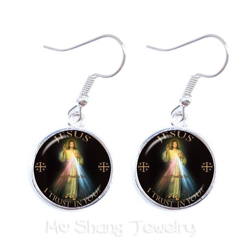 Boucles D'oreilles Je Suis Une Maitresse Pour Filles, Bijoux En Verre, Pendentif Photo Rond, Goutte De Coeur Merci, Cadeaux Faits À La Main, Mode