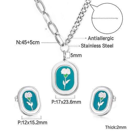 Luxusteel-Parure De Bijoux En Acier Inoxydable Pour Femme, Collier, Boucles D'oreilles, Pendentifs En Forme De C¿Ur, Amour, Perles Blanches Mélangées, Violet, Cadeau De Mariage