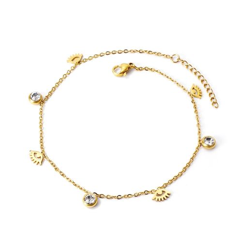 Luxusteel-Bracelets En Acier Inoxydable Pour Femme, Plaqué Or, Breloque En Argent, Cubique, Contre-Indiqué
