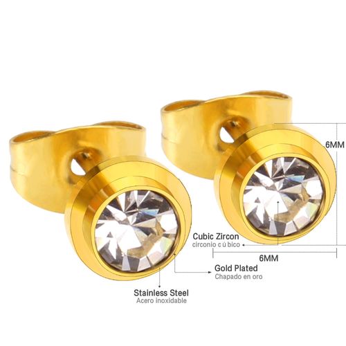 Luxusteel-Boucles D'oreilles À Tige En Acier Inoxydable Cz Pour Femmes Et Filles, Document Doré, Zircon Cubique Contre-Indiqué, Piercing 147 Us Géométrique, Cadeaux Minimalistes