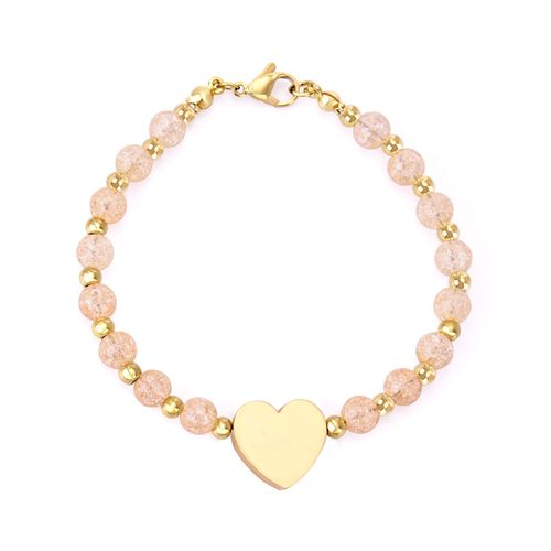 Luxusteel-Bracelets En Cristal De Coeur Blanc Pour Femmes, Bracelets En Acier Inoxydable, Bijoux Pour Filles