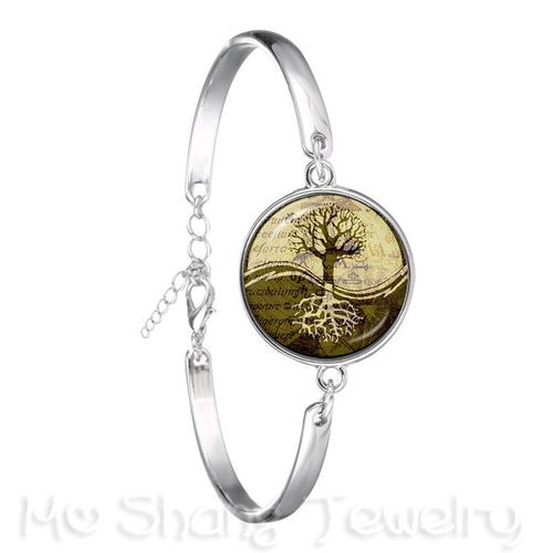 Yincomposer-Bracelet Plaqué Argent Symdains Fleur Noire Et Blanche, Naturel, Rustique, Olizing, Ftp, Cadeau Créatif, Attention